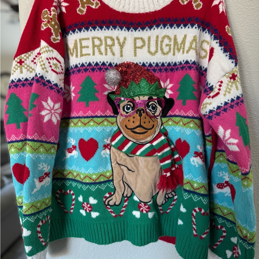 Merry Pugmas Festive Sweater